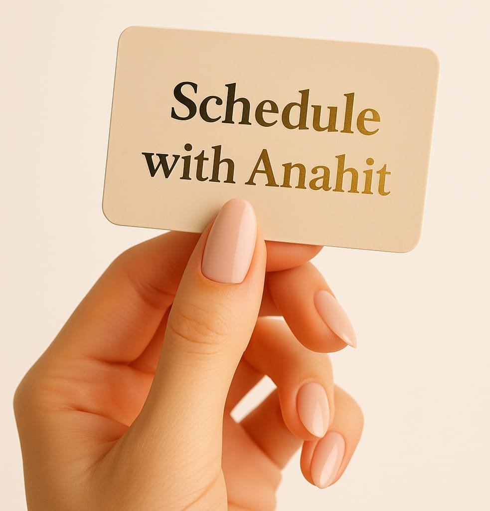 Manicure in progress